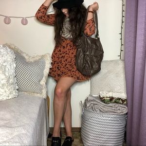 UO orange floral dress